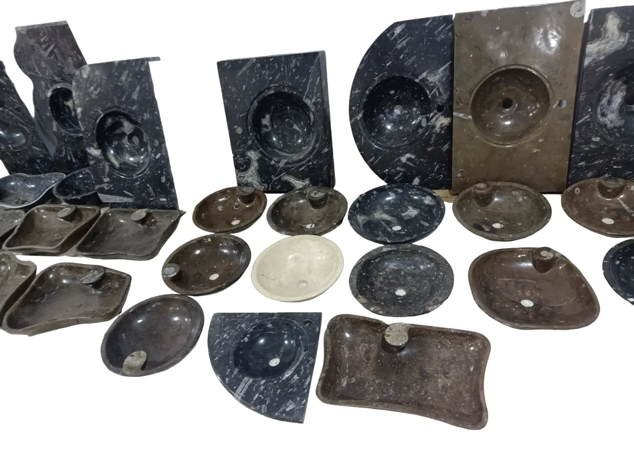 Marble Sinks with fossils